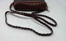 Load image into Gallery viewer, Leather School Womens Brown Leather Woven Inner Pockets Bucket Crossbody Bag
