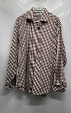 Load image into Gallery viewer, Johnston Murphy Mens White Plaid Long Sleeve Button-Up Shirt Size XL
