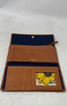 Load image into Gallery viewer, Kate Spade New York Womens Dark Blue Brown Card Holder Small Trifold Wallet
