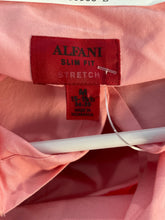Load image into Gallery viewer, Alfani Mens Pink Stretch Long Sleeve Spread Collar Slim Fit Dress Shirt Size M
