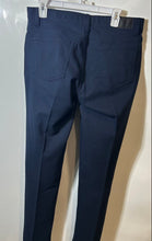 Load image into Gallery viewer, Calvin Klein Mens Blue Flat Front Pockets Straight Leg Chino Pants Size 33x32

