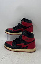 Load image into Gallery viewer, Reves Paris Mens Air Kiy 85 Red Black Leather Round Toe Sneakers Shoes Size 8
