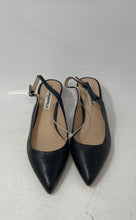 Load image into Gallery viewer, Karl Lagerfeld Womens Black Leather Pointed Toe Slingback Sandals Size 38.5
