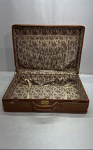 Load image into Gallery viewer, Vintage Hartmann Luggage Brown Leather Top Handle Lined Large Travel Suitcase

