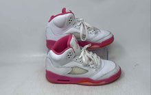 Load image into Gallery viewer, Nike Girls Air Jordan 5 440892-168 White Pink Sneakers Shoes Size 3.5Y No Insole
