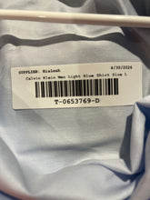 Load image into Gallery viewer, Calvin Klein Mens Light Blue Slim Fit Stretch Long Sleeve Collared Dress Shirt L
