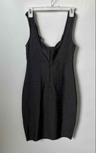 Load image into Gallery viewer, Armani Exchange Womens Black Sleeveless Back Zip Sheath Dress Size Medium

