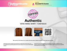 Load image into Gallery viewer, Authentic Simply Vera Vera Wang Womens Brown Long Sleeve Button-Up Shirt Size S
