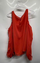 Load image into Gallery viewer, I.N.C. International Concepts Womens Orange Sleeveless Back Button Blouse Top XL
