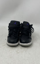Load image into Gallery viewer, Nike Kids Air Jordan 1 Mid SE DV1338-004 Black Purple Sneakers Shoes Size 8C
