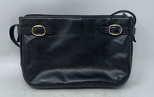 Load image into Gallery viewer, Supreme Womens Black Leather Double Buckle Inner Pockets Zipper Shoulder Bag
