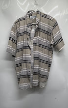 Load image into Gallery viewer, Surjani Mens Multicolor Striped Short Sleeve Button-Up Shirt Size Medium
