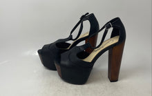 Load image into Gallery viewer, Jessica Simpson Womens Dany Black Brown Adjustable Buckle Platform Sandal Sz 8M
