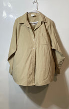 Load image into Gallery viewer, Gap Womens Beige Cotton The Big Long Sleeve Collared Button-Up Shirt Size XL
