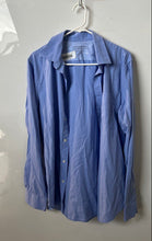 Load image into Gallery viewer, Banana Republic Mens Blue Cotton Long Sleeve Grant Slim Fit Button-Up Shirt Sz M
