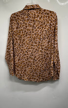Load image into Gallery viewer, Ann Taylor Womens Multicolor Animal Print Long Sleeve Button-Up Shirt Size M
