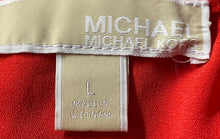 Load image into Gallery viewer, Michael Kors Womens Orange Sleeveless Keyhole Split Neck Blouse Top Size Large
