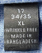 Load image into Gallery viewer, Michael Kors Mens Blue Long Sleeve Regular Fit Stretch Dress Shirt Size 17
