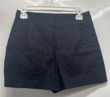 Load image into Gallery viewer, Zara Womens Black Flat Front Stretch Slash Pockets Chino Shorts Size Medium
