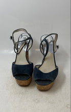 Load image into Gallery viewer, Michael Kors Womens Lucia Gray Suede Platform Heel Ankle Strap Sandals Size 10M
