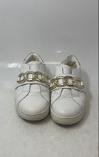 Load image into Gallery viewer, Michael Kors Womens Kenna FT20L White Golden Slip-On Sneakers Shoes Size 7.5 M
