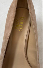 Load image into Gallery viewer, Franco Sarto Womens Guliana Beige Leather Slip-On Square Toe Pump Heels Size 9M
