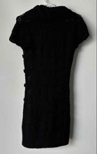 Load image into Gallery viewer, G By Guess Womens Black Short Sleeve Cowl Neck Regular Fit Sweater Dress Size M
