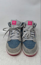 Load image into Gallery viewer, Nike Boys Air Jordan 1 Mid Blue Beige Pink Lace-Up Sneaker Shoes Size 2.5Y
