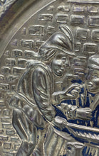 Load image into Gallery viewer, Decorative Brass Features a Tavern Scene In Relief Round Shape Plate

