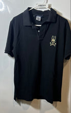 Load image into Gallery viewer, Psycho Bunny Mens Black Short Sleeve Collared Polo Shirt Size 6
