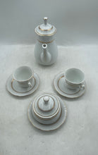 Load image into Gallery viewer, Lot Of 7 Pcs Baum Bros White Porcelain Cups Saucers Pot Crockery Tea Set
