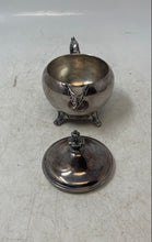 Load image into Gallery viewer, Silver-Tone Engraved Tableware Scroll Handle Footed Creamer With Lid
