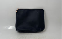 Load image into Gallery viewer, Lancome Paris Womens Black Pebble Textured Faux Leather Zip Top Makeup Bag
