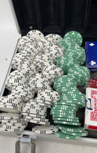 Load image into Gallery viewer, Multicolor Collectible Casino Poker Chip Set With Aluminum Carrying Case
