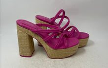 Load image into Gallery viewer, Michael Kors Womens Pink Block Slip-On Wedge Platform Sandals Size 11M
