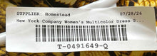 Load image into Gallery viewer, New York &amp; Company Womens Multicolor 3/4 Sleeve Collared Shirt Dress Size M
