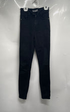 Load image into Gallery viewer, Zara Womens Black Denim 5-Pocket Dark Wash High-Rise Stretch Skinny Jeans Size 2
