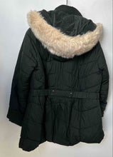 Load image into Gallery viewer, Royalty Womens Green Long Sleeve Fur Hooded Full-Zip Puffer Jacket Size 2X
