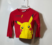 Load image into Gallery viewer, Pokémon Boys Red Yellow Pikachu Long Sleeve Pullover Graphic T-Shirt Size 6Y
