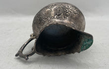 Load image into Gallery viewer, Vintage Silver-Tone Engraved Tableware Scroll Handle Tri-Footed Creamer
