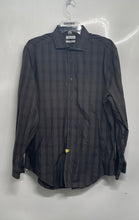 Load image into Gallery viewer, Calvin Klein Mens Brown Printed Long Sleeve Collared Dress Shirt Size XL
