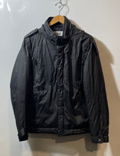 Load image into Gallery viewer, Bowen London UK Mens Black Long Sleeve Hooded Winter Full-Zip Bomber Jacket Sz M
