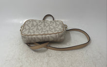 Load image into Gallery viewer, Michael Kors Womens White Beige Zipper Inner Pocket Mini Crossbody Bag
