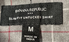 Load image into Gallery viewer, Banana Republic Mens Gray Untucked Slim Fit Long Sleeve Button-Up Shirt Size M
