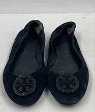 Load image into Gallery viewer, Authentic Tory Burch Womens Minnie Travel Black Ballet Flats Size 6.5M Damaged
