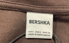 Load image into Gallery viewer, Authentic Bershka Womens Brown Printed Cotton Short Sleeve T-Shirt Size S
