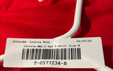Load image into Gallery viewer, Lacoste Mens Red Cotton Short Sleeve Crew Neck Relaxed Fit Graphic T-Shirt Sz M
