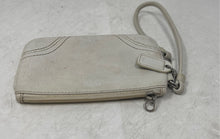 Load image into Gallery viewer, Coach Womens White Charm Detachable Strap Small Wristlet Wallet
