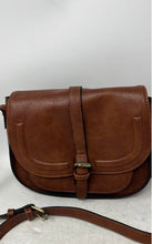 Load image into Gallery viewer, Afkomst Womens Brown Adjustable Strap Inner Pockets Shoulder Crossbody Bag
