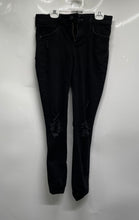 Load image into Gallery viewer, Express Womens Black Denim Dark Wash Distressed Skinny Leg Jeans Size 2S
